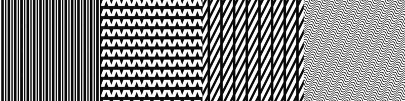 Black and white pattern collection vector