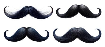 A set of mustaches on a white background. photo