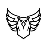 Eagle Shield logo or modern line icon. line art and icon design with bold outline. Black and white Pixel Perfect minimalistic symbol isolate white background. Creative logotype vector