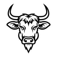 Beef logo or modern line icon. line art and icon design with bold outline. Black and white Pixel Perfect minimalistic symbol isolate white background. Creative logotype vector