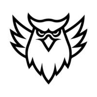 Eagle Shield logo or modern line icon. line art and icon design with bold outline. Black and white Pixel Perfect minimalistic symbol isolate white background. Creative logotype vector