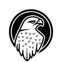 Mighty Falcon logo or modern line icon. line art and icon design with bold outline. Black and white Pixel Perfect minimalistic symbol isolate white background. Creative logotype vector
