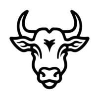 Beef logo or modern line icon. line art and icon design with bold outline. Black and white Pixel Perfect minimalistic symbol isolate white background. Creative logotype vector