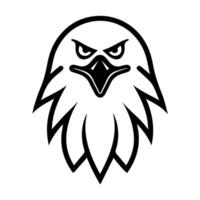 Abstract Eagle logo or modern line icon. line art and icon design with bold outline. Black and white Pixel Perfect minimalistic symbol isolate white background. Creative logotype vector