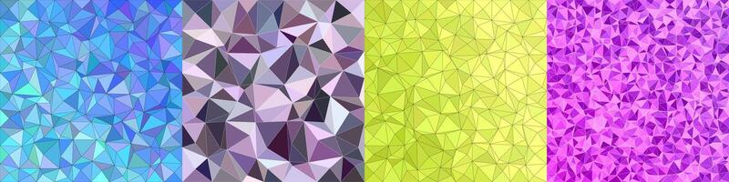Abstract triangle polygon background collection vector