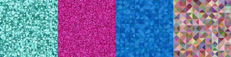 Abstract triangle polygon background set vector