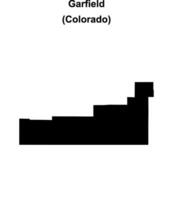 Garfield County, Colorado blank outline map vector