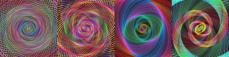 Abstract digital art background collection vector