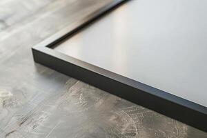 Stylish Close Up 3D Render Poster Frame Mockup with High Resolution DSLR Photo - Modern Art Gallery Decoration