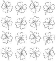Seamless pattern of sketch clover vector