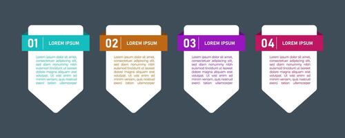 Infographic Design Template. Process Infographic concept with 4 step. For your business presentation, banner, flow diagram, and process diagram. vector