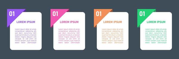Infographic Design Template. Process Infographic concept with 4 step. For your business presentation, banner, flow diagram, and process diagram. vector