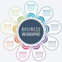 Infographic design 9 Steps, objects, elements or options business information template vector