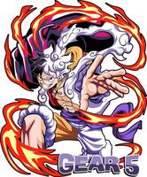 Luffy Transform Gear 5 vector