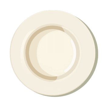 vacío plato en un transparente antecedentes. parte superior ver png