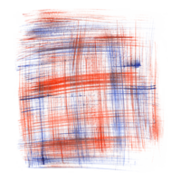 Watercolor abstract art with vibrant red and blue colors. Dynamic naive line. Visual grid. Simple elements creating a beautiful geometric dense pattern. Hand drawn painting illustration for design png
