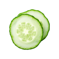 Fresh slice cucumber isolated on transparent background png