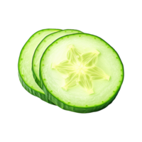 fresco fatia pepino isolado em transparente fundo png