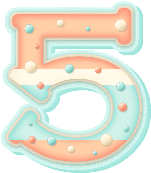 Numbers 1 5 PNGs for Free Download