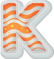 Letter K, 3d Fantasy Alphabet Letter Text Effect png