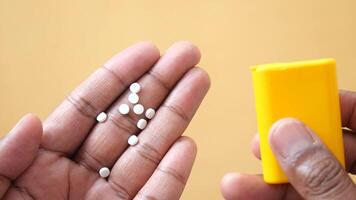 artificial sweetener container on hand video