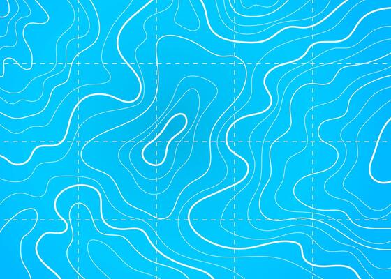 Ocean and sea topographic map with marine floor