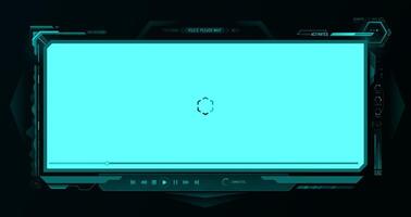 Futuristic HUD player screen interface vector