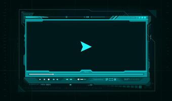 HUD player futuristic screen interface vector