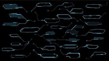HUD callout titles, text bars and info boxes vector