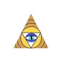 Magic eye in triangle shape evil protection amulet vector