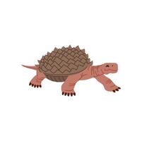 Carbonemys dinosaur turtle cartoon dino character vector