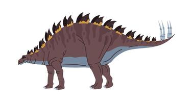 Dinosaur cartoon character spines back, Cerosaur vector
