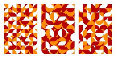 Abstract autumn geometric pattern background vector