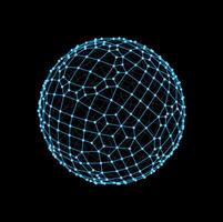 3d futuristic sphere and ball shape virtual model vector