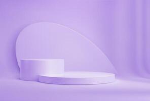 Purple podium background, product display platform vector