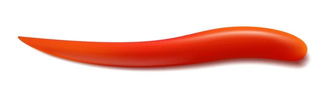 Red ketchup splatter, isolated horizontal stroke vector