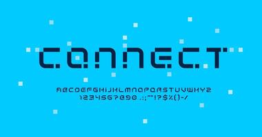 Modern geometric font, type or typeface, alphabet vector