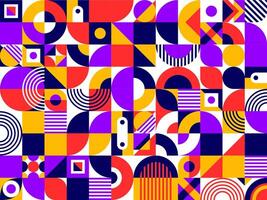 Abstract geometric bauhaus elements pattern vector