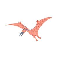 Pteranodon dinosaur isolated cartoon dino bird vector