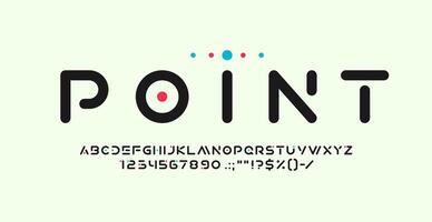 Modern techno font, type or typeface geometric abc vector