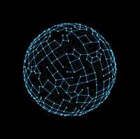 3d futuristic sphere and ball shape or structure vector
