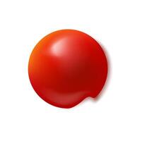 Ketchup sauce stain, round catsup splash or blob vector
