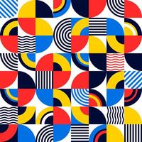 Abstract geometric bauhaus seamless pattern vector
