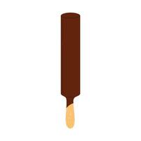 Tasty eskimo icecream chocolate topping on stick vector