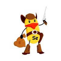 Cartoon selenium ranger micronutrient character vector