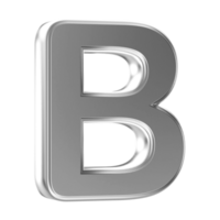 3D Font Letter B uppercase png