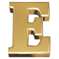 3D Font Letter E uppercase png