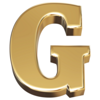 3D Font Letter G uppercase png