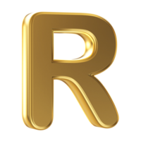 3D Font Letter R uppercase png