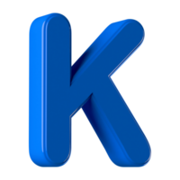 3D Font Letter K uppercase png